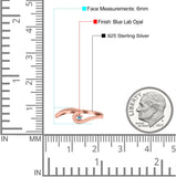 Wave & Star Wedding Engagement Ring Lab Created Opal 925 Sterling Silver