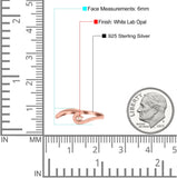 Wave & Star Wedding Engagement Ring Lab Created Opal 925 Sterling Silver