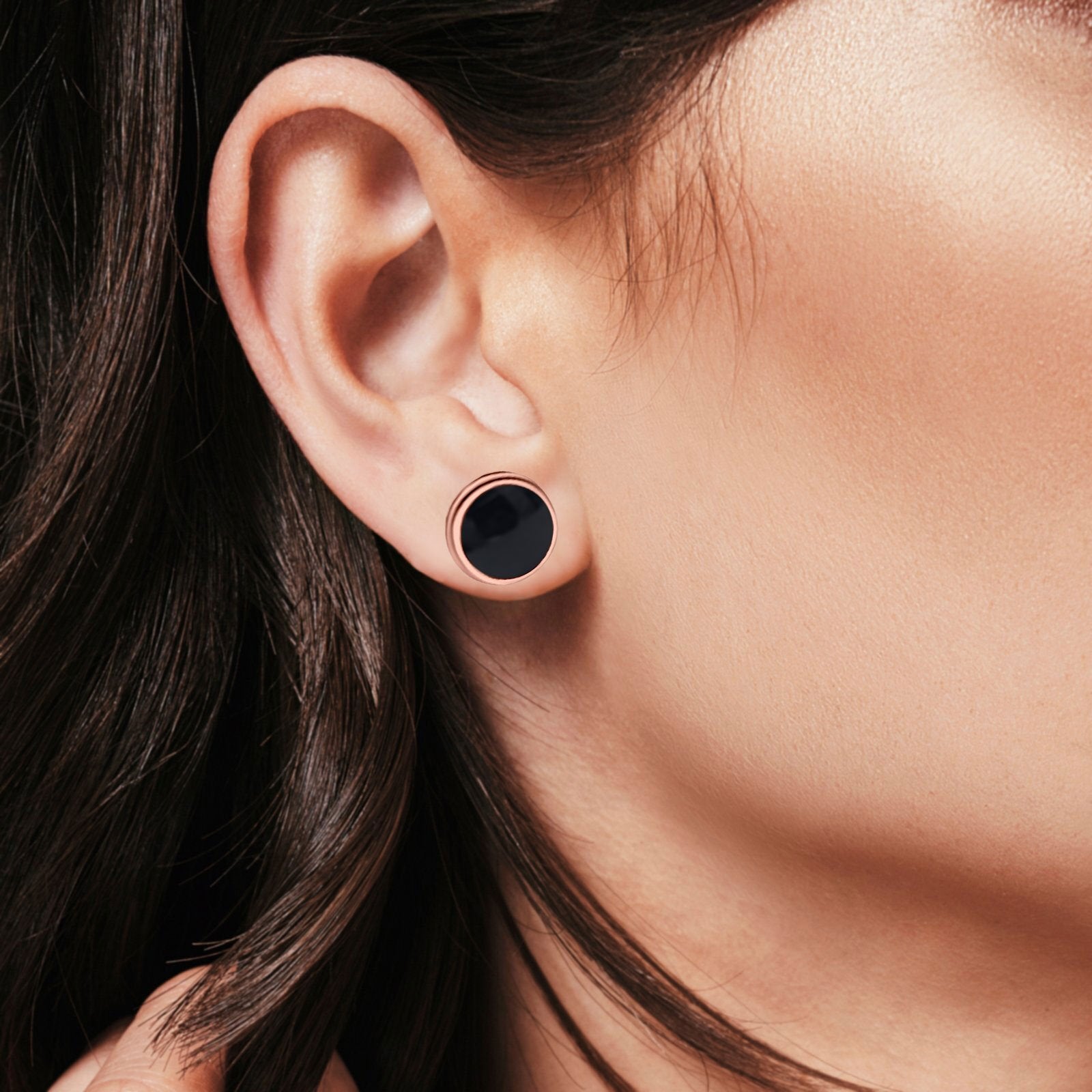 Half Ball Stud Earrings Round 925 Sterling Silver (5mm-16mm)