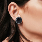 Half Ball Stud Earrings Round 925 Sterling Silver (5mm-16mm)