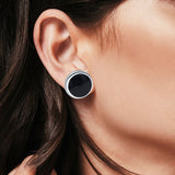 Half Ball Stud Earrings Round 925 Sterling Silver (5mm-16mm)