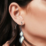 Marquise Drop Dangle Earrings Created Opal 925 Sterling Silver(30mm)