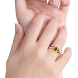 Celtic Ring Oval Bezel Simulated CZ 925 Sterling Silver