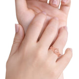 Marquise Simulated Cubic Zirconia Infinity Shank Ring 925 Sterling Silver
