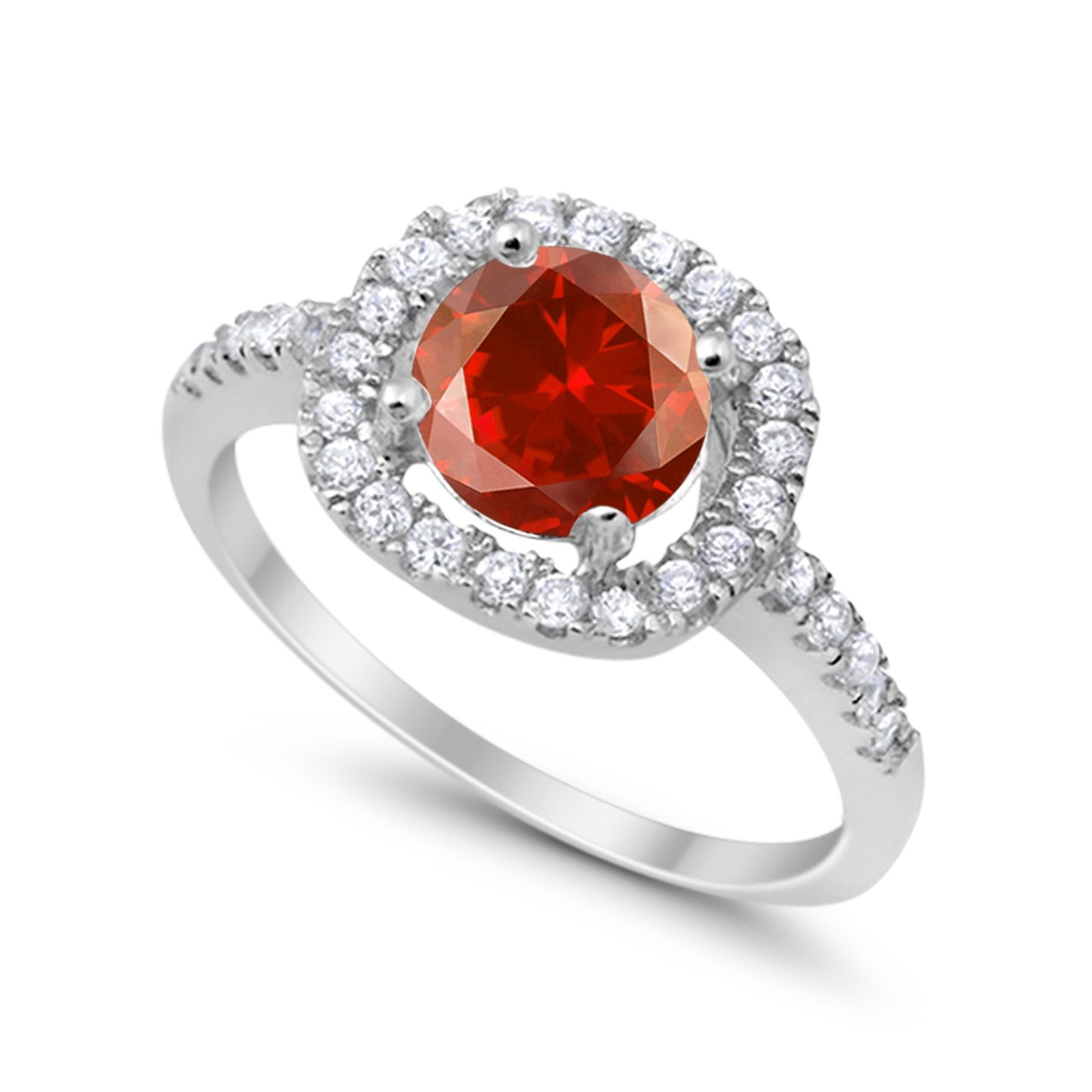 Solitaire Accent Wedding Ring Round Simulated CZ 925 Sterling Silver