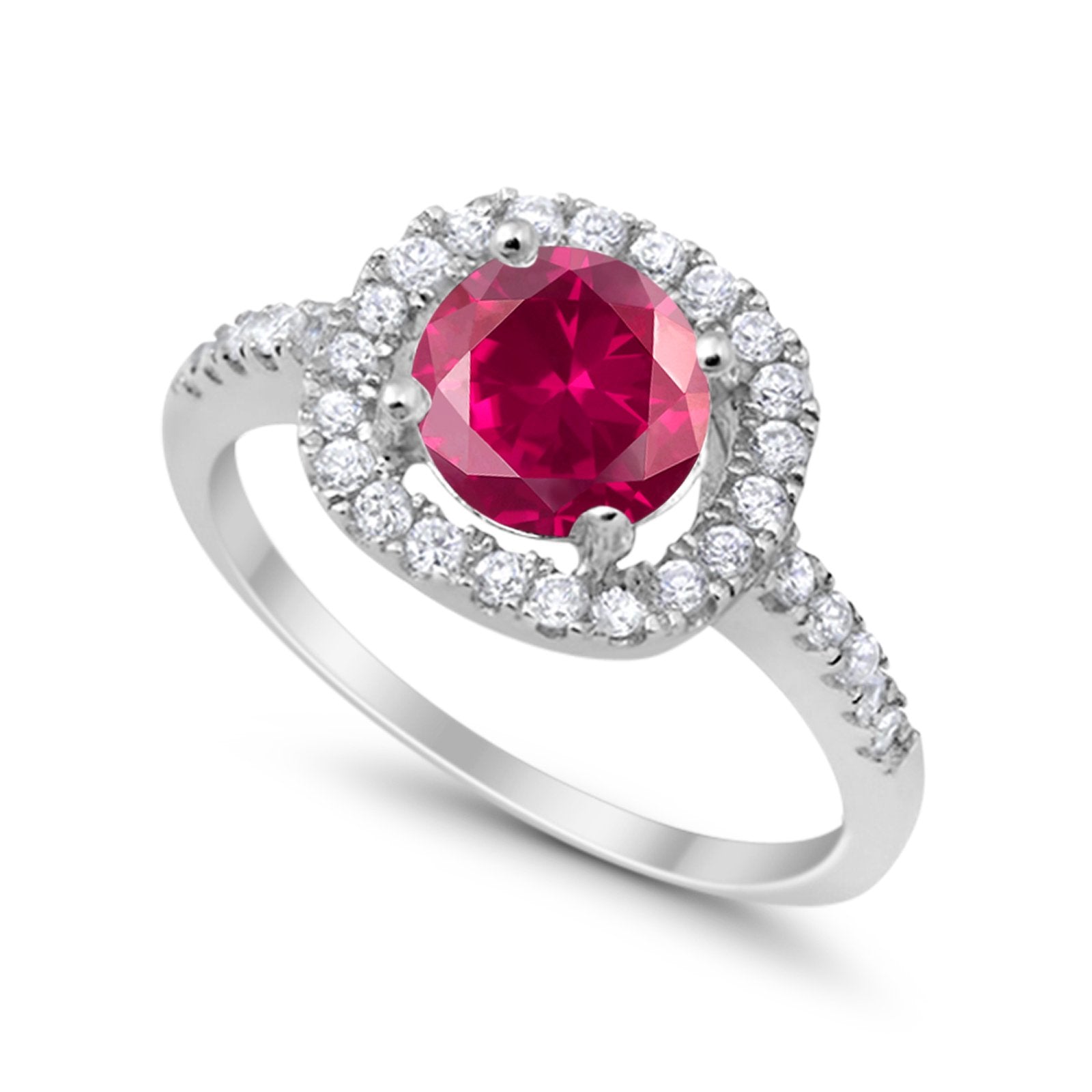 Solitaire Accent Wedding Ring Round Simulated CZ 925 Sterling Silver