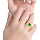 Art Deco Plumeria Flower Infinity Shank Engagement Ring Cubic Zirconia 925 Sterling Silver