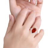 Teardrop Cocktail Engagement Ring Pear Simulated Cubic Zirconia 925 Sterling Silver
