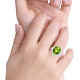 Teardrop Cocktail Engagement Ring Pear Simulated Cubic Zirconia 925 Sterling Silver