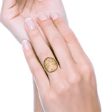 Generations New Design Celtic Tree Of Life Trending Oxidized Band Solid 925 Sterling Silver Thumb Ring 19mm