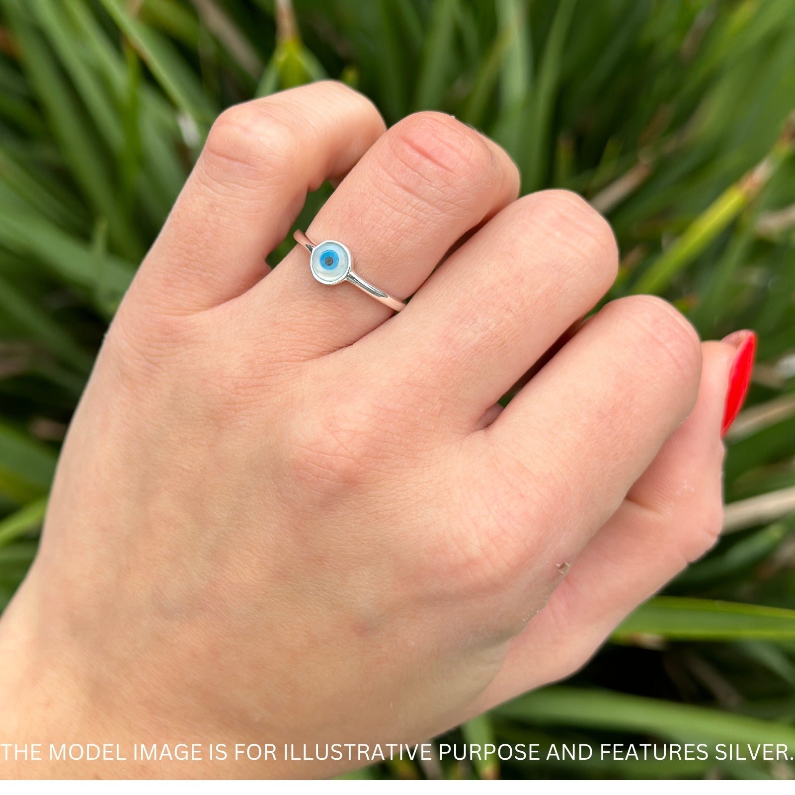 Evil Eye Ring 925 Sterling Silver