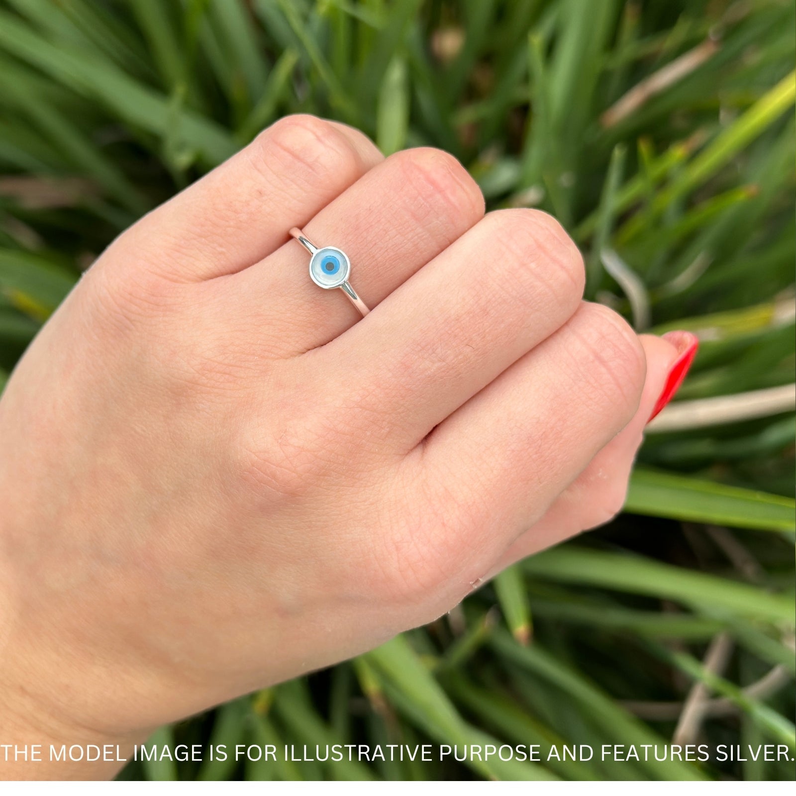 Evil Eye Ring 925 Sterling Silver