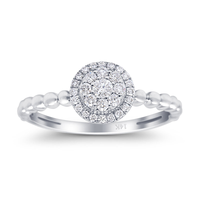 14K Gold 0.25ct Round 7.8mm G SI Promise Diamond Engagement Wedding Ring