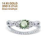 14K Gold 1.05ct Round 6mm G SI Diamond Engagement Bridal Wedding Ring