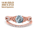 14K Gold 1.05ct Round 6mm G SI Diamond Engagement Bridal Wedding Ring