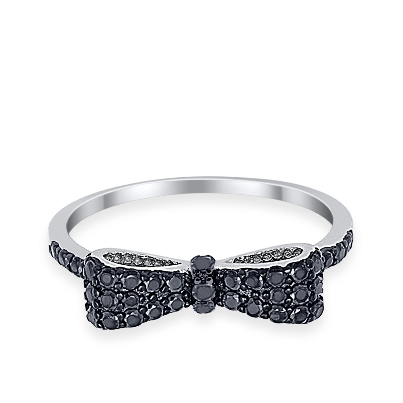 Wedding Ring Ribbon Shape Round Simulated Cubic Zirconia 925 Sterling Silver