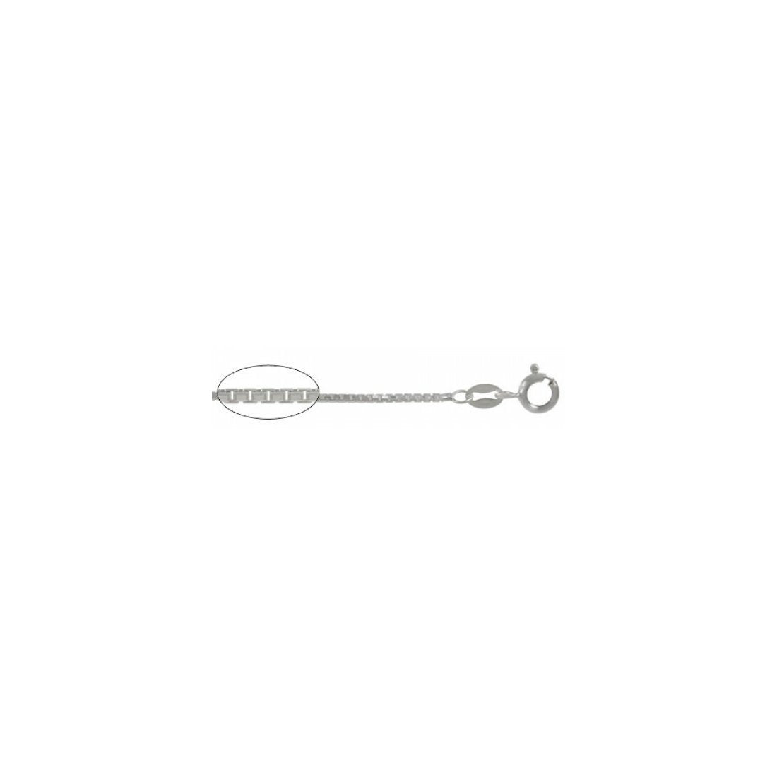 1MM 019 Rhodium Box Chain .925 Solid Sterling Silver Length "16-30" Inches