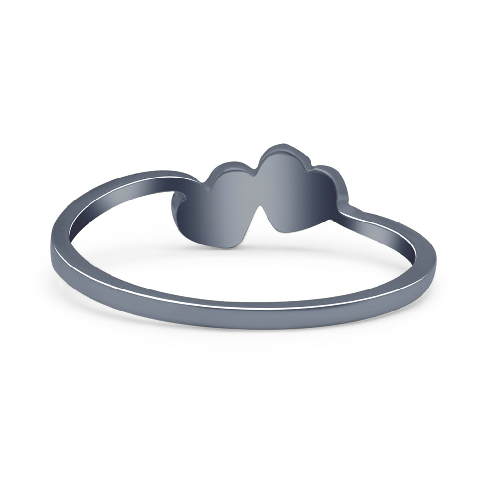 Art Deco Bridal Wedding Engagement Ring Heart Lab Created White Opal 925 Sterling Silver