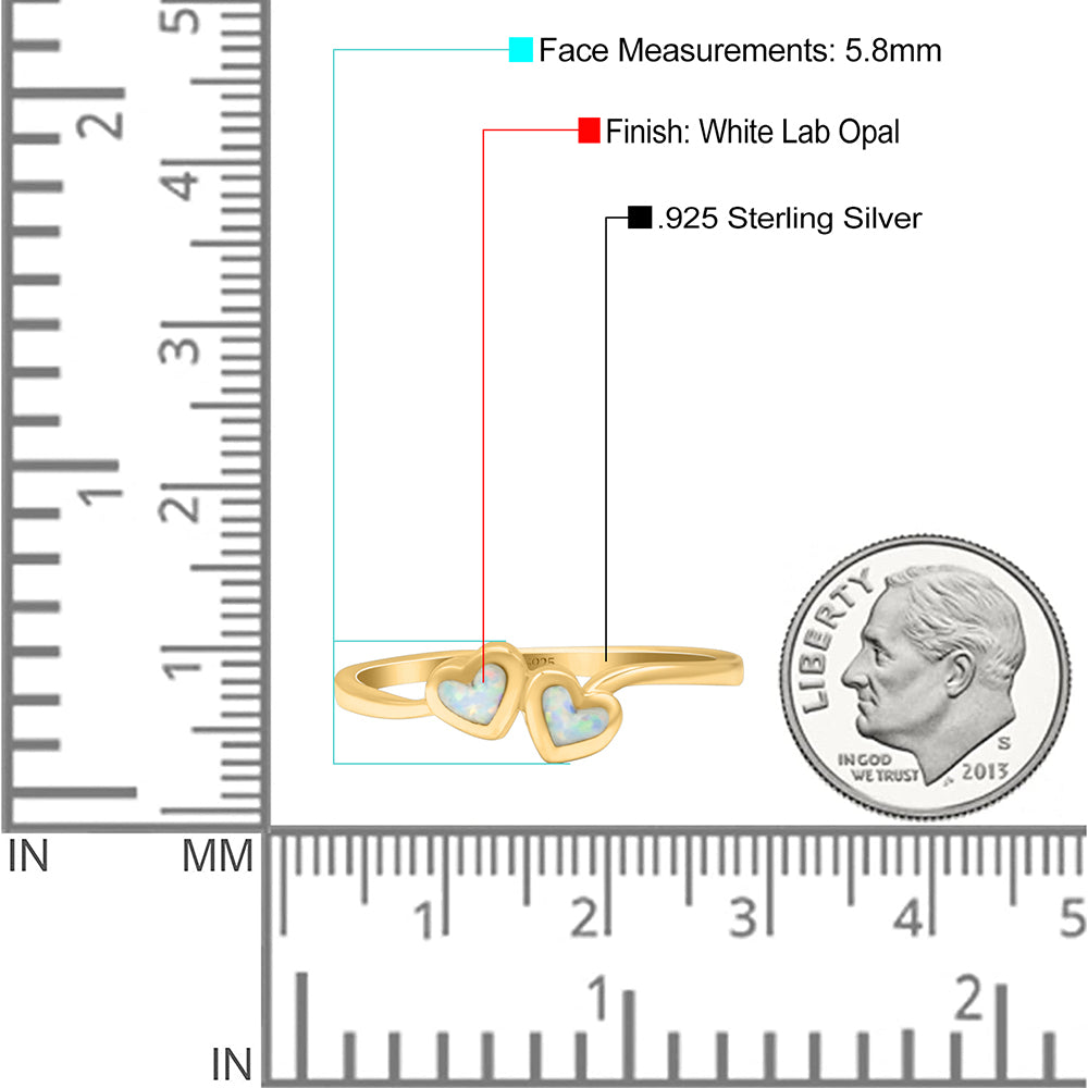 Art Deco Bridal Wedding Engagement Ring Heart Lab Created White Opal 925 Sterling Silver