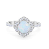 Cushion Art Deco Halo Wedding Engagement 925 Sterling Silver Round Cubic Zirconia