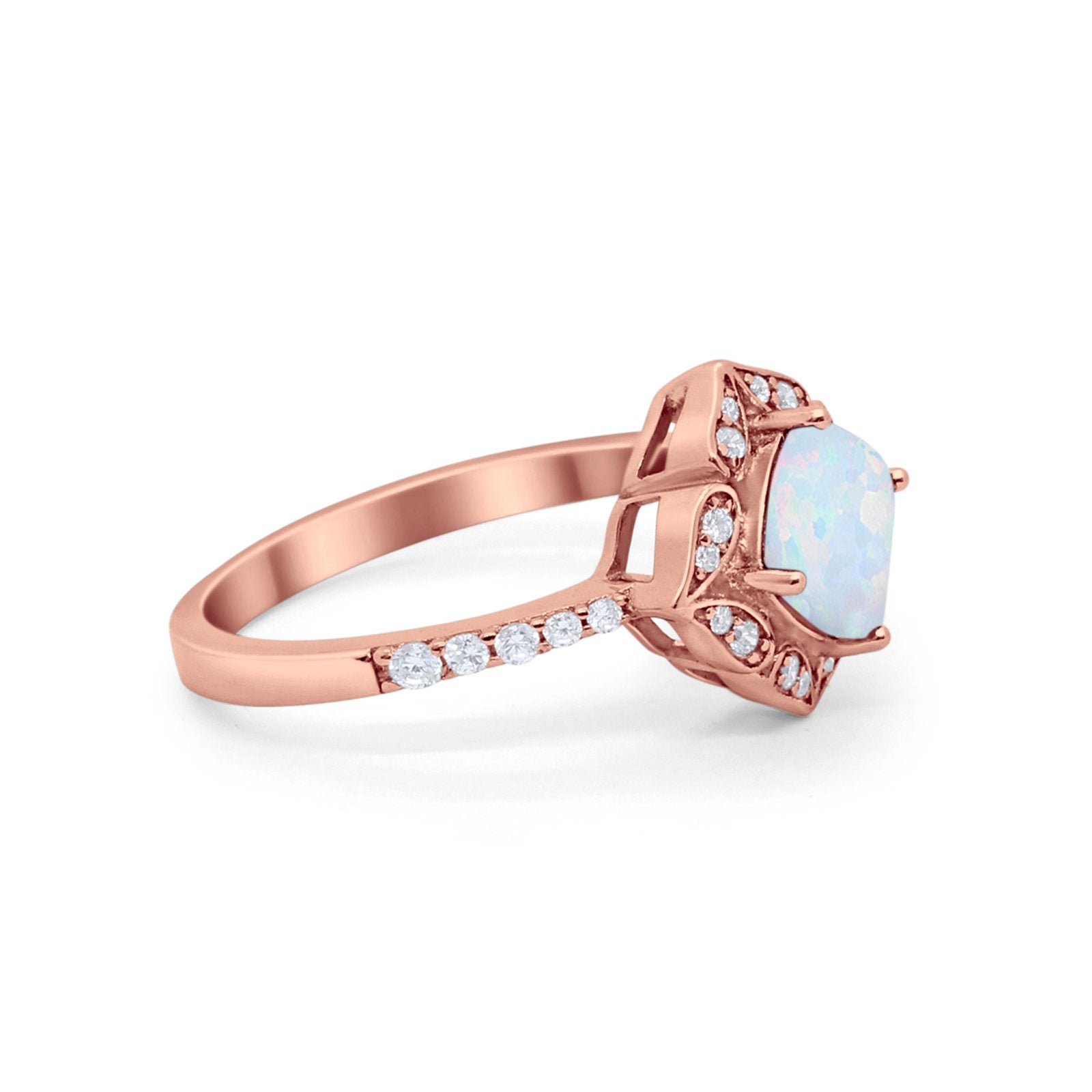 Cushion Art Deco Halo Wedding Engagement 925 Sterling Silver Round Cubic Zirconia