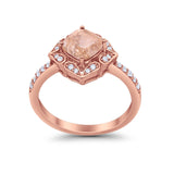 Cushion Art Deco Halo Wedding Engagement 925 Sterling Silver Round Cubic Zirconia