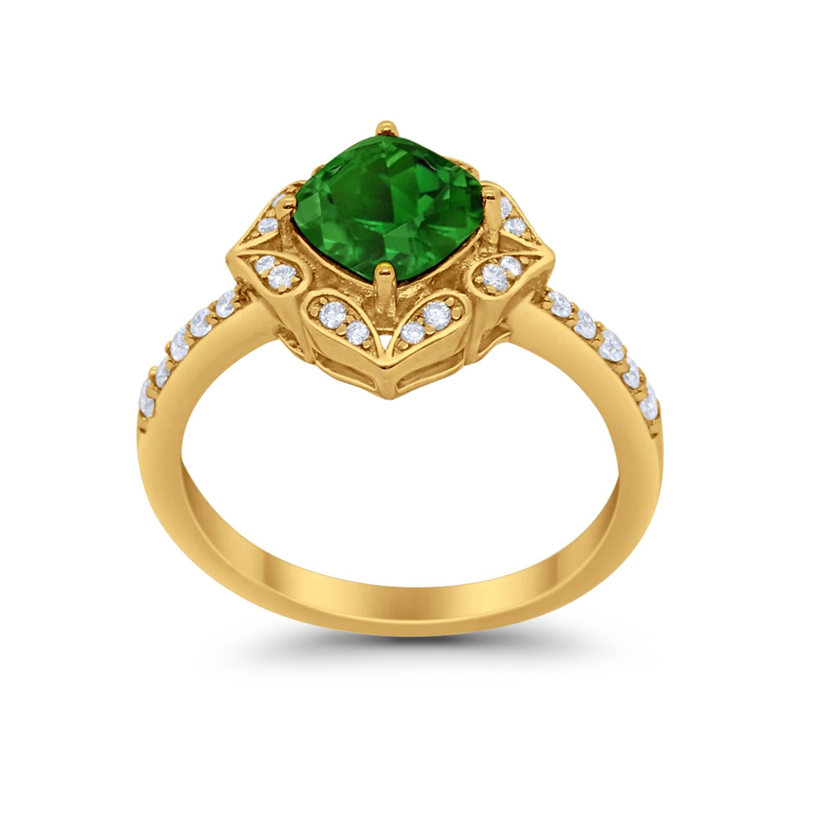 Cushion Art Deco Halo Wedding Engagement 925 Sterling Silver Round Cubic Zirconia