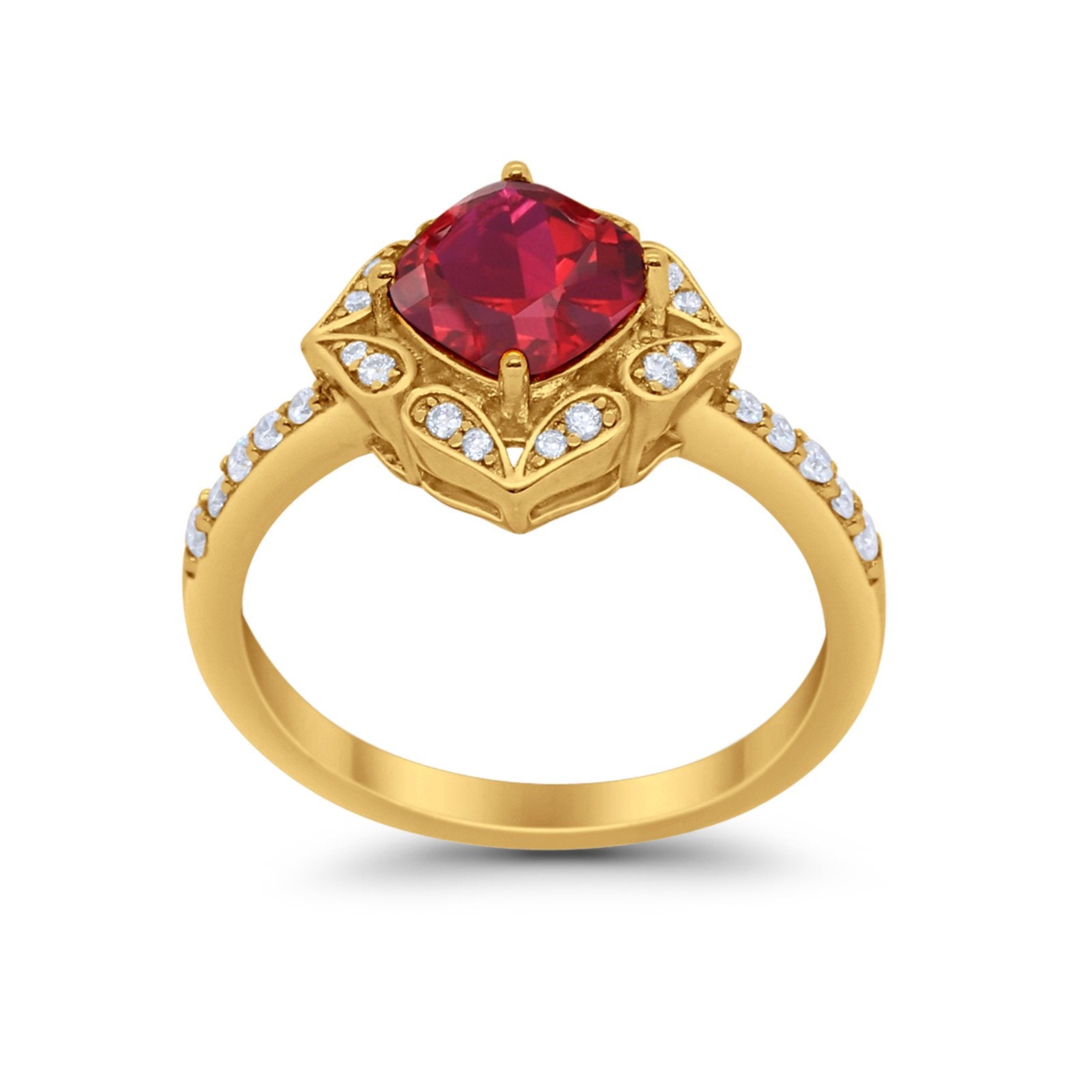 Cushion Art Deco Halo Wedding Engagement 925 Sterling Silver Round Cubic Zirconia