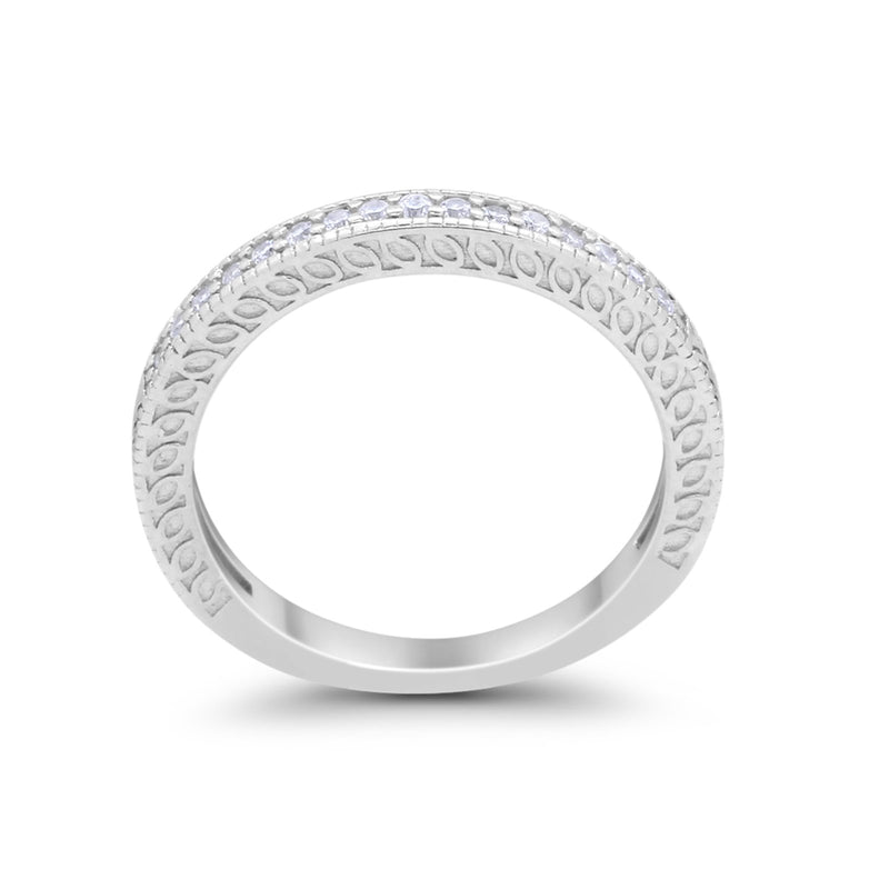 Half Eternity Wedding Band Ring Round 925 Sterling Silver