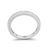 Half Eternity Wedding Band Ring Round 925 Sterling Silver