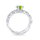 Wedding Engagement Ring Band Bridal Set Round Cubic Zirconia 925 Sterling Silver Art Deco