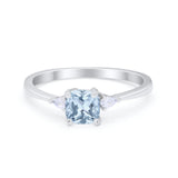 Art Deco Cushion Wedding Engagement Ring Teardrop Pear Cubic Zirconia 925 Sterling Silver
