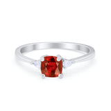 Art Deco Cushion Wedding Engagement Ring Teardrop Pear Cubic Zirconia 925 Sterling Silver