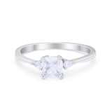 Art Deco Cushion Wedding Engagement Ring Teardrop Pear Cubic Zirconia 925 Sterling Silver