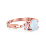 Art Deco Cushion Wedding Bridal Ring Round Cubic Zirconia 925 Sterling Silver