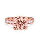 Solitaire Accent Wedding Engagement Ring Round CZ 925 Sterling Silver