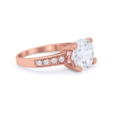 Solitaire Accent Wedding Engagement Ring Round CZ 925 Sterling Silver