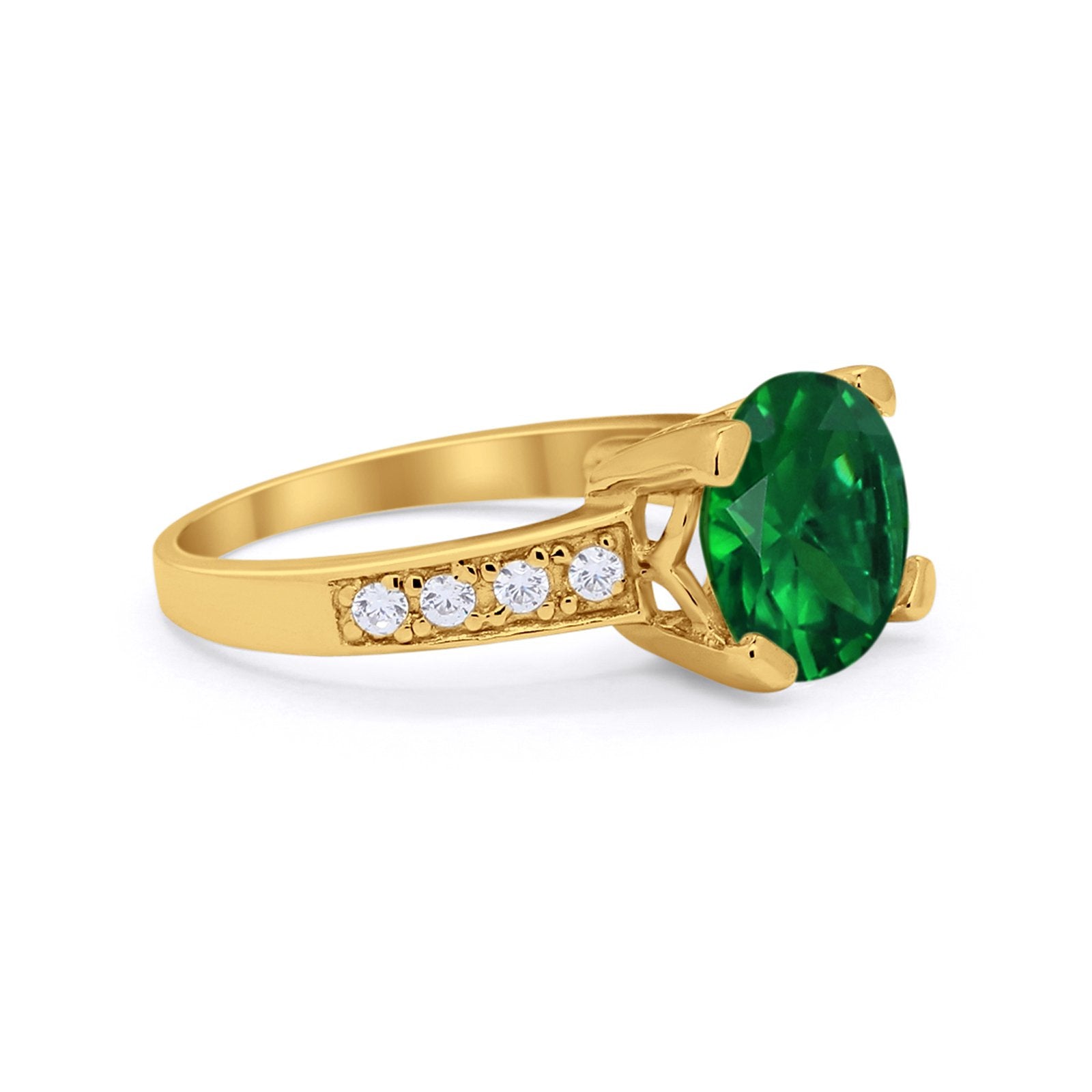 Solitaire Accent Wedding Engagement Ring Round CZ 925 Sterling Silver