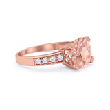 Solitaire Accent Wedding Engagement Ring Round CZ 925 Sterling Silver