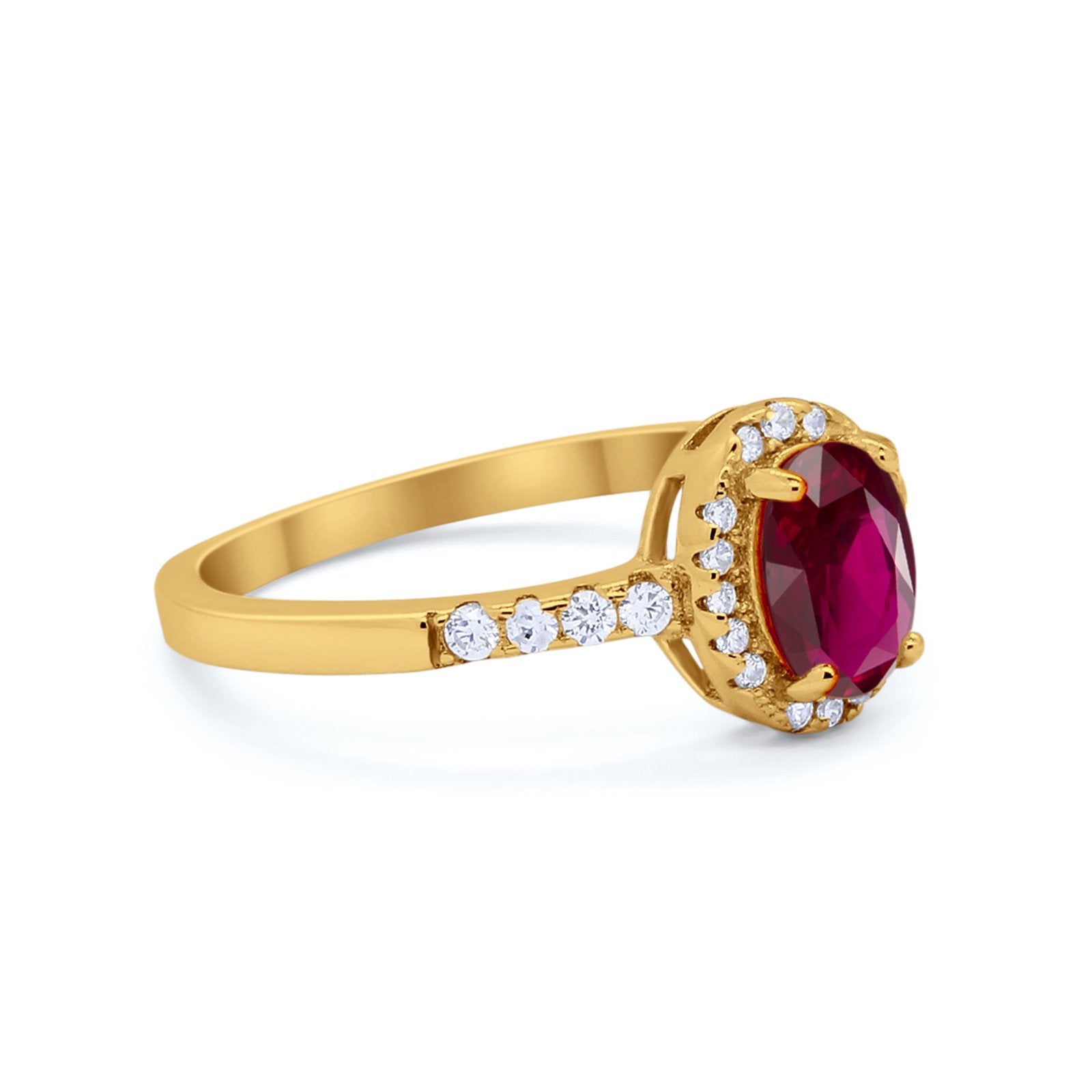 Art Deco Halo Oval Wedding Engagement Ring Round CZ 925 Sterling Silver