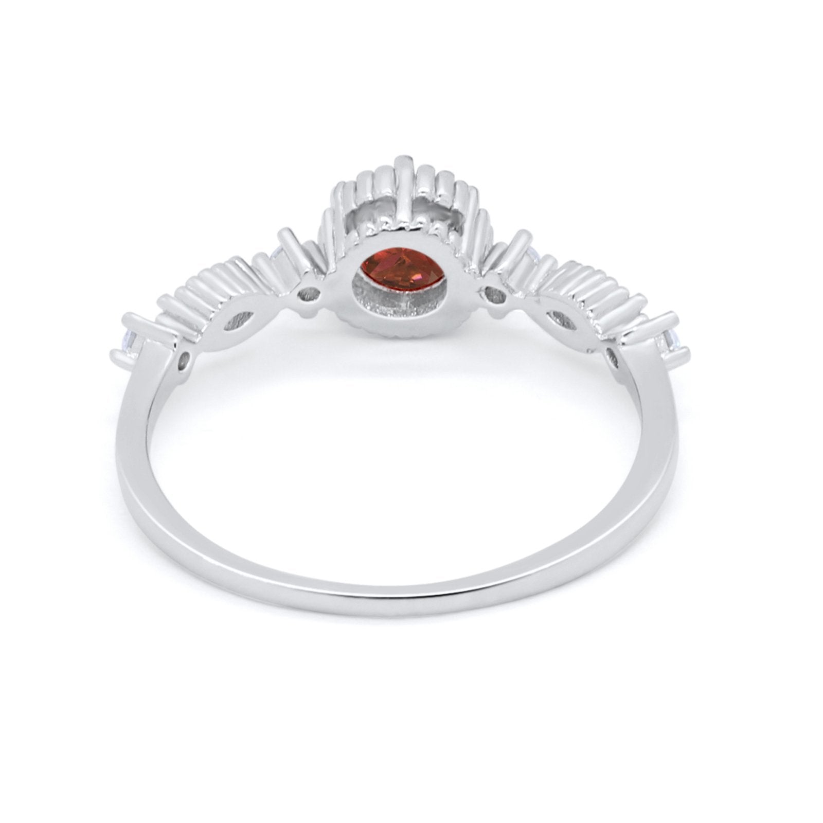 Art Deco Petite Dainty Wedding Ring Round Cubic Zirconia 925 Sterling Silver