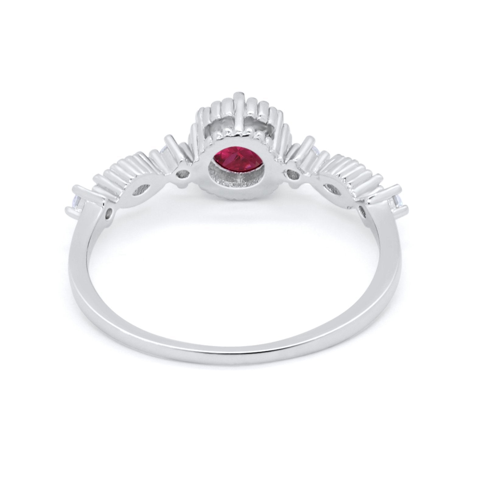 Art Deco Petite Dainty Wedding Ring Round Cubic Zirconia 925 Sterling Silver