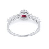 Art Deco Petite Dainty Wedding Ring Round Cubic Zirconia 925 Sterling Silver