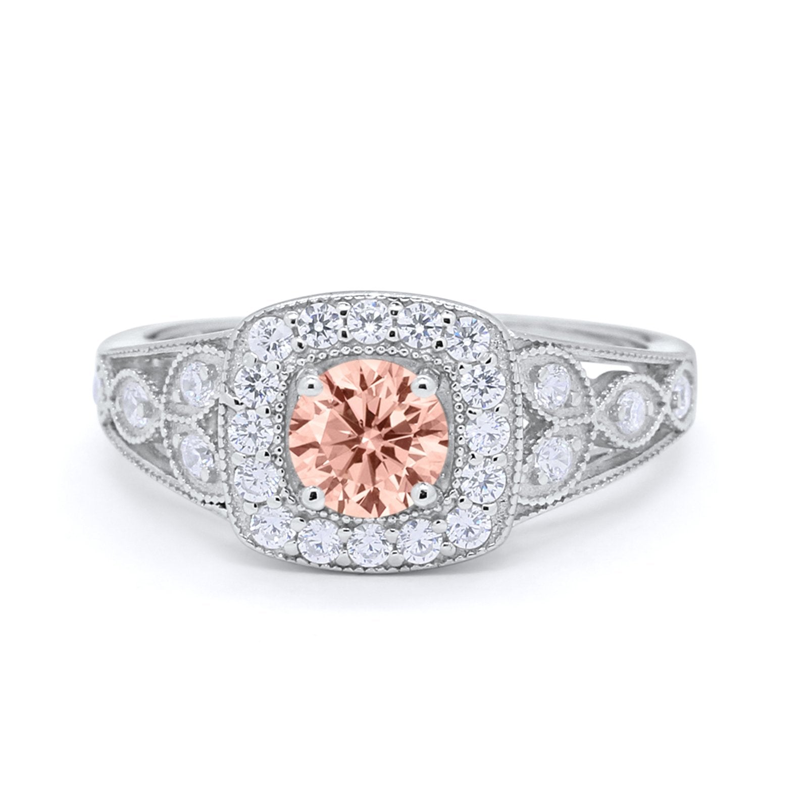 Bezel Solitaire Fashion Ring Simulated Cubic Zirconia 925 Sterling Silver