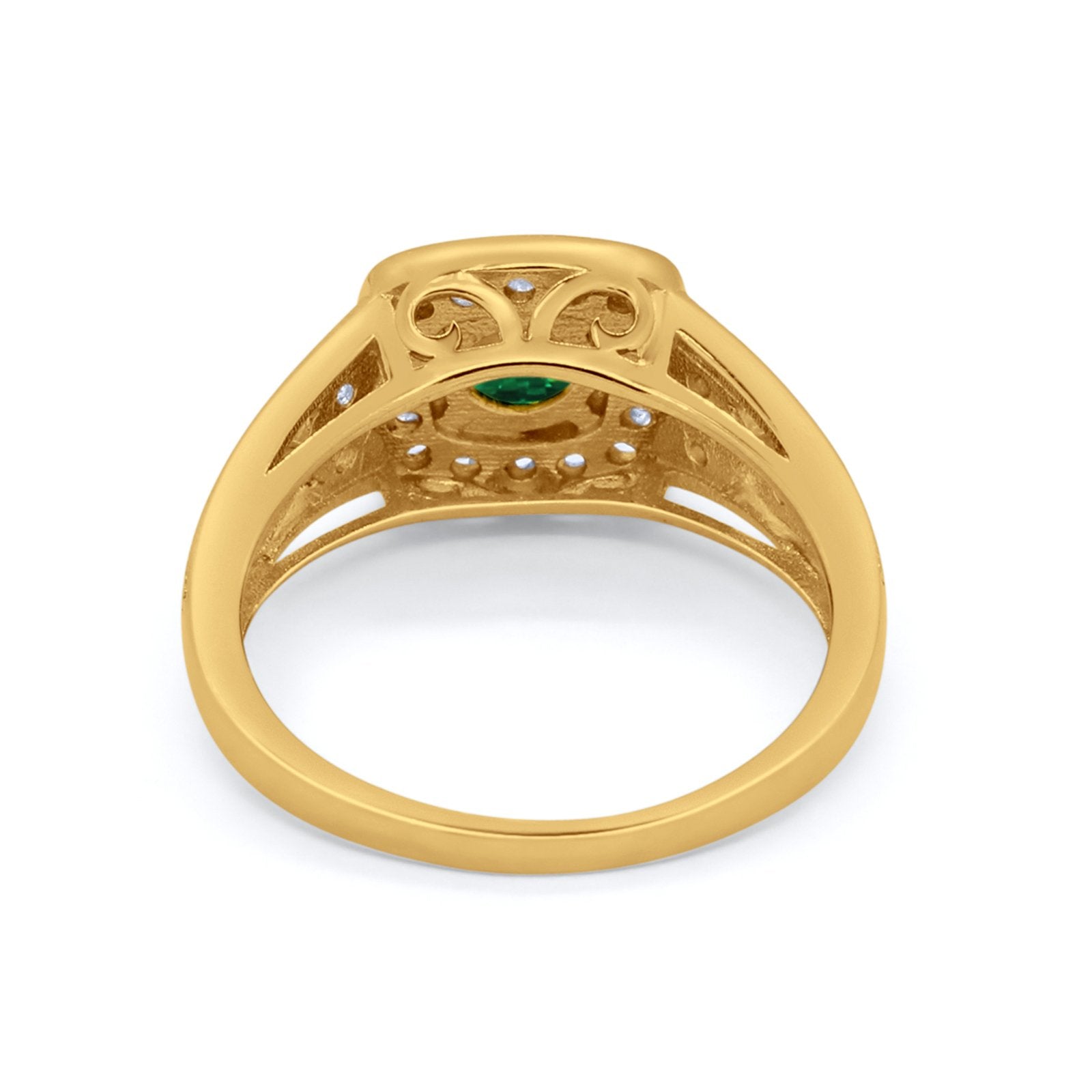 Bezel Solitaire Fashion Ring Simulated Cubic Zirconia 925 Sterling Silver