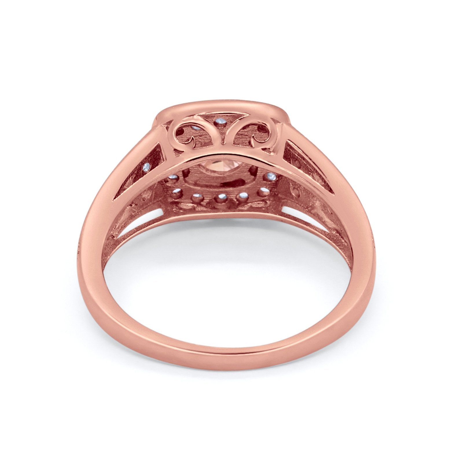 Bezel Solitaire Fashion Ring Simulated Cubic Zirconia 925 Sterling Silver