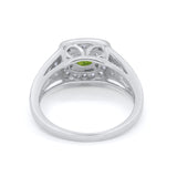 Bezel Solitaire Fashion Ring Simulated Cubic Zirconia 925 Sterling Silver