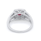 Bezel Solitaire Fashion Ring Simulated Cubic Zirconia 925 Sterling Silver