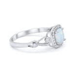 Art Deco Filigree Vintage Style Wedding Ring Round Cubic Zirconia 925 Sterling Silver