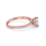 Art Deco Solitaire Accent Dazzling Wedding Ring Round Cubic Zirconia 925 Sterling Silver